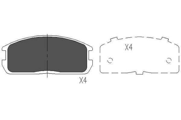 KAVO PARTS Комплект тормозных колодок, дисковый тормоз KBP-5524